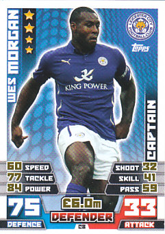 Wes Morgan Leicester City 2014/15 Topps Match Attax Captain #C08